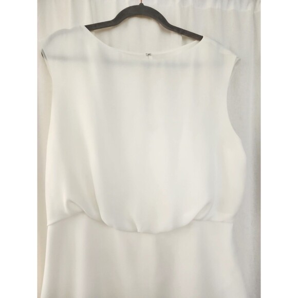 REISS Robin Off-White Draped Sleeveless TopSize US 10 classic Cleangirl EUC - Picture 4 of 11